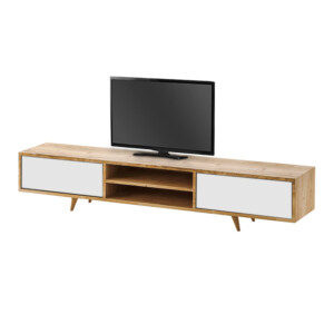 Έπιπλο τηλεόρασης Serine Megapap χρώμα sapphire oak - λευκό 170x37x45εκ. - Image 3
