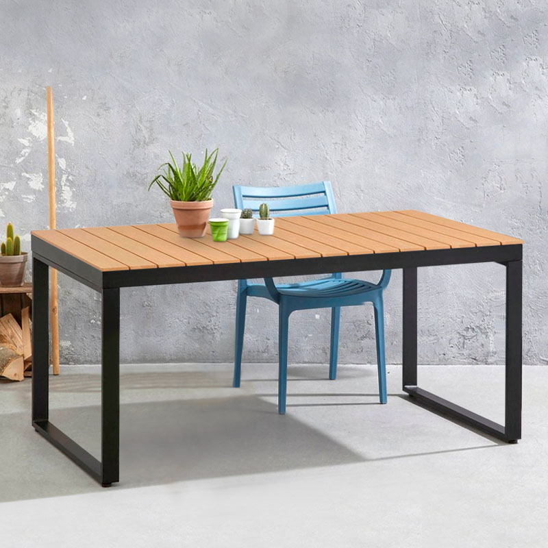 Τραπέζι κήπου Poseidon Megapap μέταλλο - ξύλο χρώμα μαύρο - καρυδί 180x92x75εκ. Τραπέζι κήπου Poseidon Megapap μέταλλο - ξύλο χρώμα μαύρο - καρυδί 180x92x75εκ.