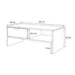 Τραπεζάκι σαλονιού Galaxy Megapap χρώμα γκρι σκυροδέματος 100x50x42εκ. - Image 4