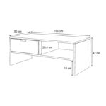 Τραπεζάκι σαλονιού Galaxy Megapap χρώμα καρυδί 100x50x42εκ. - Image 6