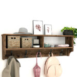 Κρεμάστρα τοίχου Ottila Megapap χρώμα καπνιστή καρυδιά 120x22x37εκ.