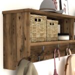 Κρεμάστρα τοίχου Ottila Megapap χρώμα καπνιστή καρυδιά 120x22x37εκ. - Image 3