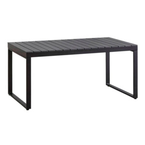 Τραπέζι κήπου Poseidon Megapap μεταλλικό - μασίφ ξύλο χρώμα μαύρο 150x82x75εκ. - Image 4