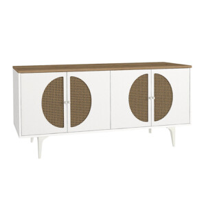 Μπουφές Aureta Megapap χρώμα λευκό - sapphire oak 180x45x75εκ. - Image 4