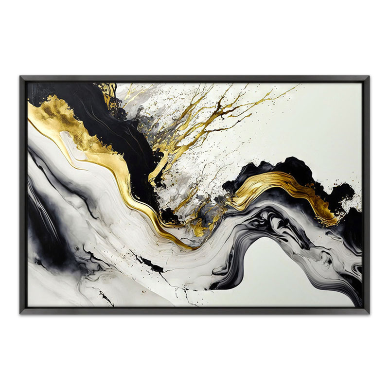 Πίνακας σε καμβά "Abstract Golden Wave" Megapap ψηφιακής εκτύπωσης με κορνίζα χρώμα μαύρο 140x100x3εκ. Πίνακας σε καμβά "Abstract Golden Wave" Megapap ψηφιακής εκτύπωσης με κορνίζα χρώμα μαύρο 140x100x3εκ.
