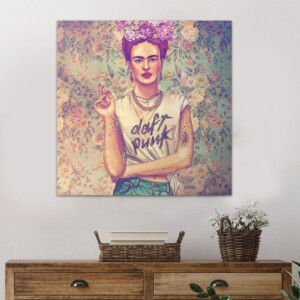Πίνακας σε καμβά "Frida Punk" Megapap ψηφιακής εκτύπωσης 60x60x3εκ. - Image 2