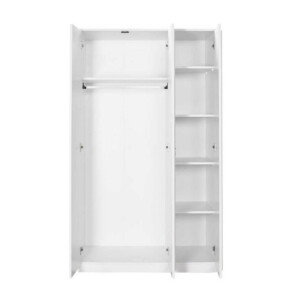 Ντουλάπα ρούχων Hampton Megapap τρίφυλλη χρώμα λευκό 103x52x185εκ. - Image 5