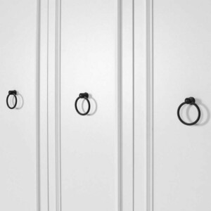 Ντουλάπα ρούχων Hampton Megapap τρίφυλλη χρώμα λευκό 103x52x185εκ. - Image 7