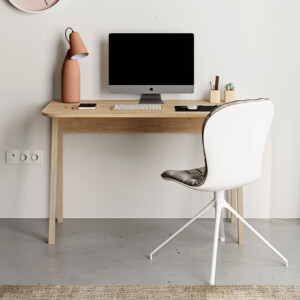 Γραφείο εργασίας Luton Megapap χρώμα sapphire oak 120x60x75εκ. - Image 3