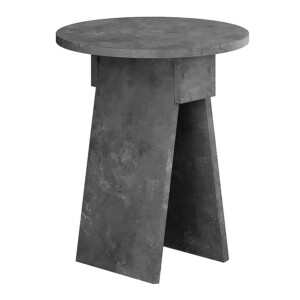 Βοηθητικό τραπεζάκι Chen Megapap χρώμα γκρι ρετρό Φ42x50εκ. - Image 4