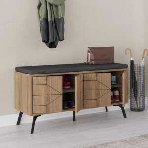 Παπουτσοθήκη Dune Megapap χρώμα ανοιχτό καρυδί 107x35x55εκ. - Image 2