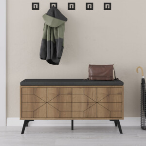 Παπουτσοθήκη Dune Megapap χρώμα ανοιχτό καρυδί 107x35x55εκ. - Image 3