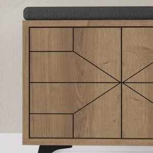 Παπουτσοθήκη Dune Megapap χρώμα ανοιχτό καρυδί 107x35x55εκ. - Image 4