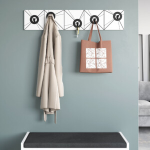 Κρεμάστρα τοίχου Vizy Megapap χρώμα λευκό 90x1,8x18εκ. - Image 3