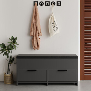 Παπουτσοθήκη Cove Megapap χρώμα ανθρακί 106x34x51,5εκ. - Image 3