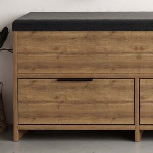 Παπουτσοθήκη Cove Megapap χρώμα ανοιχτό καρυδί 106x34x51,5εκ. - Image 4