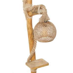 Φωτιστικό δαπέδου Wilfred Megapap ξύλινο χρώμα φυσικό 20x40x140εκ. - Image 3