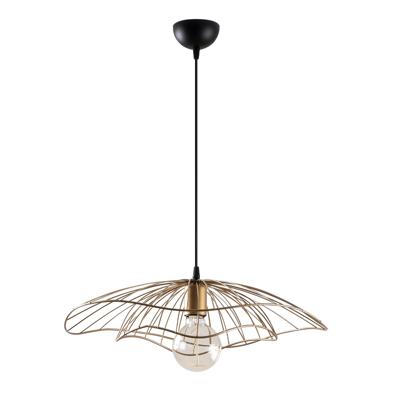 Φωτιστικό οροφής Yildo Megapap E27 μεταλλικό μονόφωτο χρώμα χρυσό vintage Φ50x111εκ. Φωτιστικό οροφής Yildo Megapap E27 μεταλλικό μονόφωτο χρώμα χρυσό vintage Φ50x111εκ.