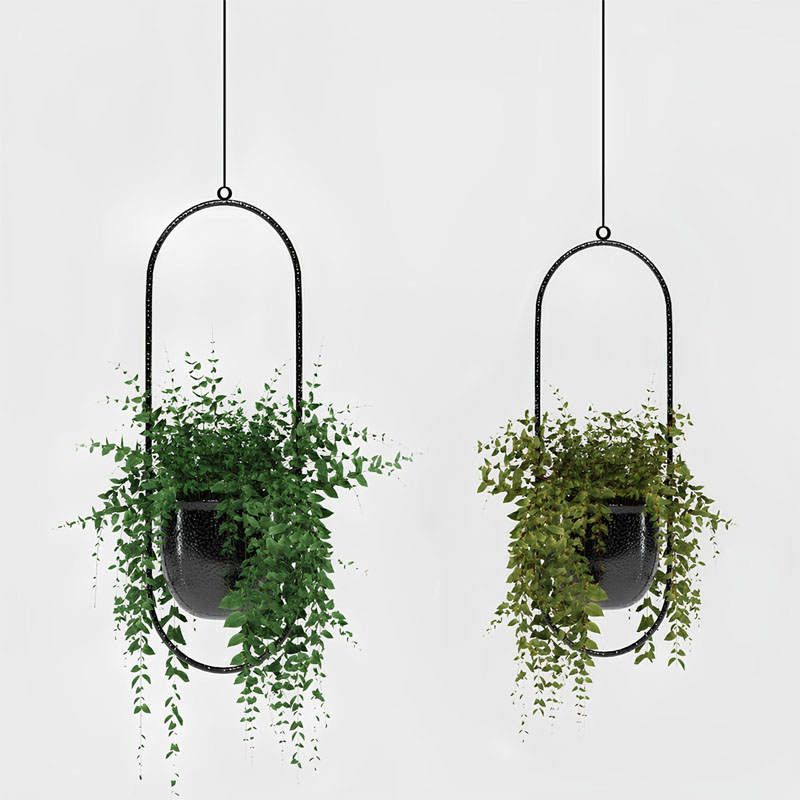 Βάση - ζαρντινιέρα κρεμαστή σετ 2τμχ μεταλλική για φυτά εσωτερικού και εξωτερικού χώρου χρώμα μαύρο Φ15εκ. Βάση - ζαρντινιέρα κρεμαστή σετ 2τμχ μεταλλική για φυτά εσωτερικού και εξωτερικού χώρου χρώμα μαύρο Φ15εκ.