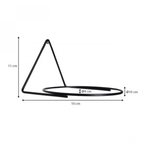 Βάση - ζαρντινιέρα επιτοίχια σετ 2 τμχ μεταλλική για φυτά εσωτερικού και εξωτερικού χώρου χρώμα μαύρο 10x10x11εκ. - Image 3