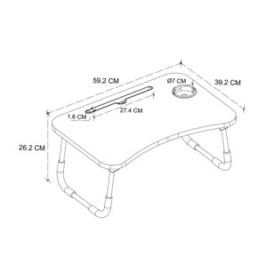 Τραπεζάκι laptop Sedon Megapap χρώμα pine oak 59,2x39,2x26,2εκ. - Image 6