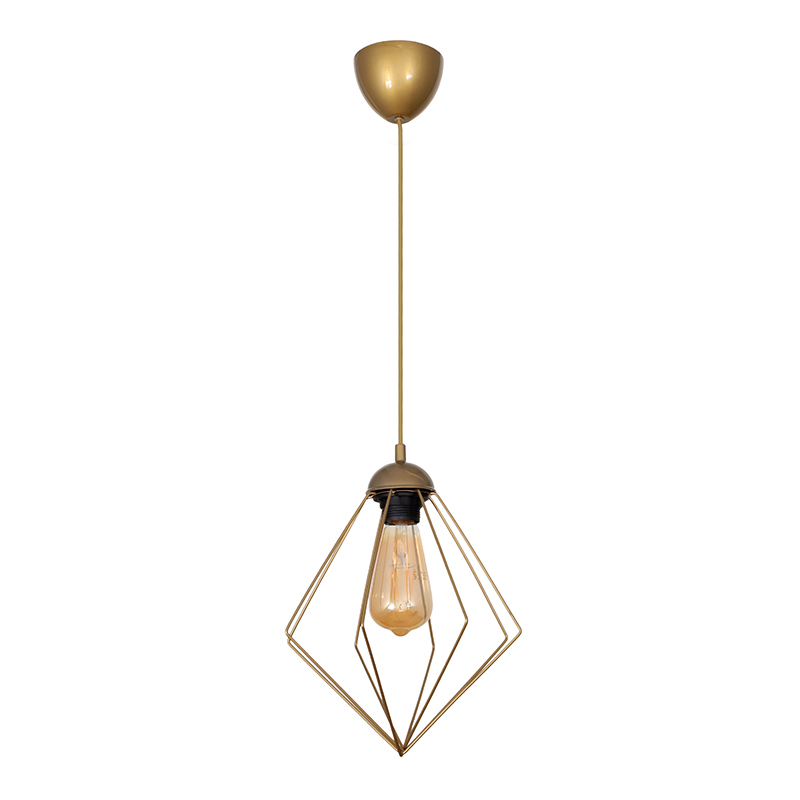 Φωτιστικό οροφής Nura Megapap E27 μεταλλικό μονόφωτο χρώμα χρυσό 24x24x72εκ. Φωτιστικό οροφής Nura Megapap E27 μεταλλικό μονόφωτο χρώμα χρυσό 24x24x72εκ.