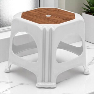 Σκαμπώ πολυπροπυλενίου στοιβαζόμενο Desia Megapap χρώμα λευκό 35x35x32εκ. - Image 2