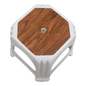 Σκαμπώ πολυπροπυλενίου στοιβαζόμενο Desia Megapap χρώμα λευκό 35x35x32εκ. - Image 3