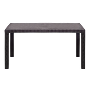 Τραπέζι πολυπροπυλενίου Kalan Megapap χρώμα καφέ 150x90x75εκ. - Image 3