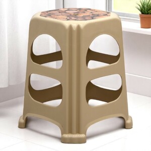 Σκαμπώ πολυπροπυλενίου στοιβαζόμενο Desia Megapap χρώμα μπεζ 37x37x45εκ. - Image 2