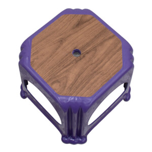 Σκαμπώ πολυπροπυλενίου στοιβαζόμενο Desia Megapap χρώμα μωβ 35x35x32εκ. - Image 3