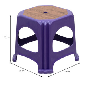 Σκαμπώ πολυπροπυλενίου στοιβαζόμενο Desia Megapap χρώμα μωβ 35x35x32εκ. - Image 4