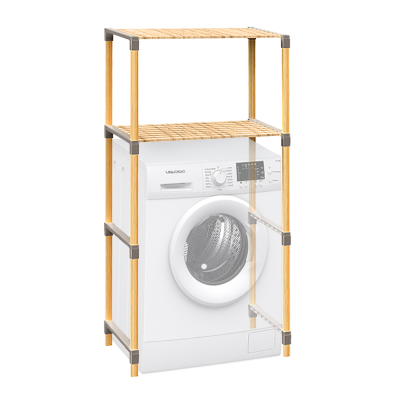 Έπιπλο πλυντηρίου ξύλινο - πλαστικό χρώμα φυσικό 66x33x127εκ. Έπιπλο πλυντηρίου ξύλινο - πλαστικό χρώμα φυσικό 66x33x127εκ.