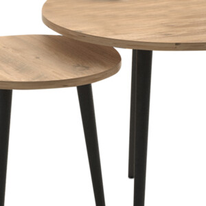 Τραπεζάκι σαλονιού σετ 2 τμχ Roma Megapap χρώμα oak 60x60x46εκ. - Image 3