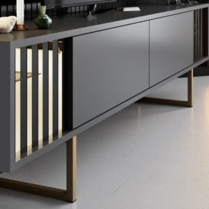 Σύνθεση τηλεόρασης Goldline Megapap χρώμα ανθρακί - χρυσό 180x30x48εκ. - Image 4