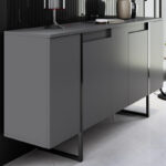 Μπουφές Luxe Megapap χρώμα ανθρακί 160x35x80εκ. - Image 4