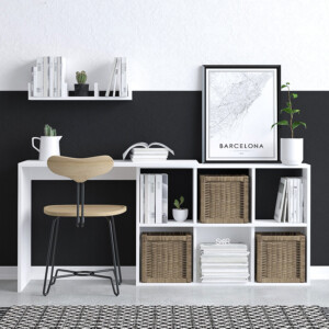 Γραφείο εργασίας Blake Megapap χρώμα λευκό 145x45x74εκ. - Image 2