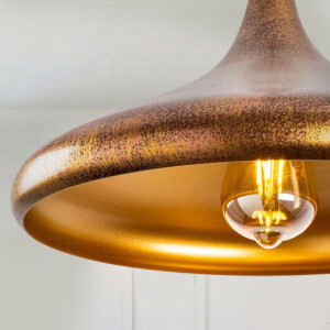 Φωτιστικό οροφής Barek Megapap E27 μεταλλικό μονόφωτο χρώμα bronze Φ34x119εκ. - Image 3