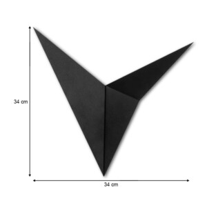 Απλίκα τοίχου Bird Megapap μεταλλική χρώμα μαύρο 34x5x34εκ. - Image 3