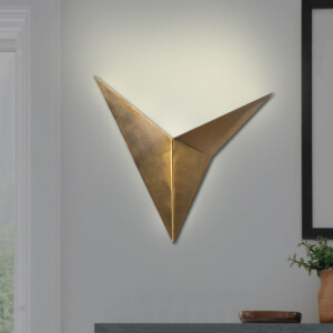 Απλίκα τοίχου Bird Megapap μεταλλική χρώμα χρυσό vintage 34x5x34εκ. - Image 2