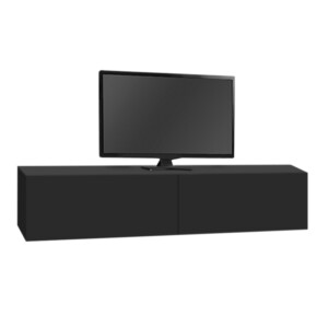 Έπιπλο τηλεόρασης επιτοίχιο Aristo Megapap με LED χρώμα μαύρο 135x31,6x25εκ. - Image 4