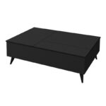 Τραπεζάκι σαλονιού Roy Megapap με σερβιτόρο χρώμα μαύρο 121x69x40εκ. - Image 6
