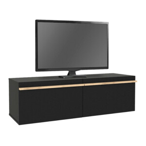 Έπιπλο τηλεόρασης επιτοίχιο Morel Megapap με LED χρώμα μαύρο 140x41,8x40εκ. - Image 4