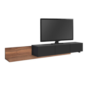 Έπιπλο τηλεόρασης Enstey Megapap επεκτεινόμενο χρώμα καρυδί - ανθρακί 260x41,8x33,5εκ. - Image 6