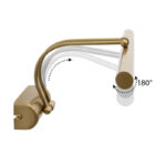 Απλίκα καθρέπτη μπάνιου LED Strop Megapap μεταλλική χρώμα χρυσό 35εκ. - Image 3