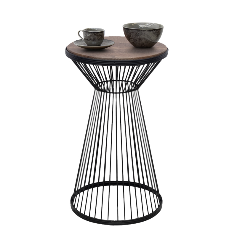 Τραπεζάκι βοηθητικό Cresta Megapap μεταλλικό - Mdf χρώμα μαύρο - καρυδί Ø34 Τραπεζάκι βοηθητικό Cresta Megapap μεταλλικό - Mdf χρώμα μαύρο - καρυδί Ø34