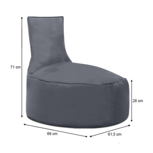 Πουφ παιδικό Bingo Megapap 100% αδιάβροχο χρώμα γκρι - Image 3