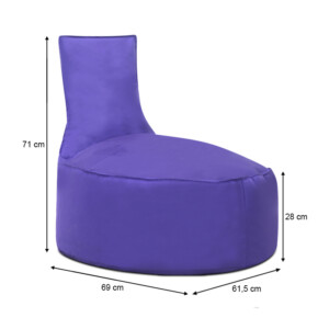 Πουφ παιδικό Bingo Megapap 100% αδιάβροχο χρώμα μωβ - Image 3