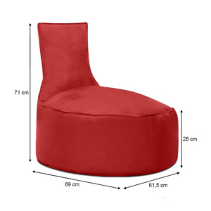 Πουφ παιδικό Bingo Megapap 100% αδιάβροχο χρώμα κόκκινο - Image 3