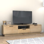 Έπιπλο τηλεόρασης Mensa Megapap χρώμα φυσικό οξιάς 180x35x43cm.